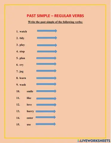 Past simple - regular verbs