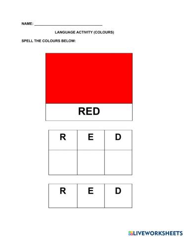Spell the colors (Primary)