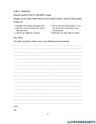 DS - Access 3 - Test 4 writing