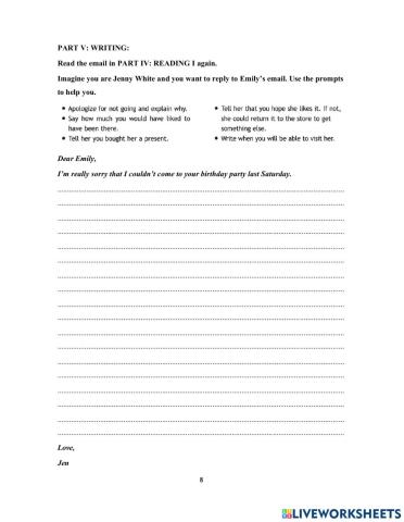 DS - Access 3 - Test 4 writing