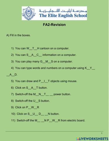 FA2-Revision