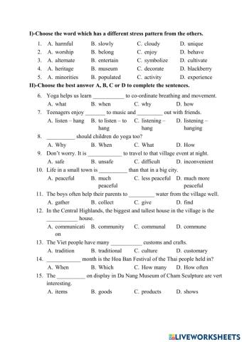 TEST 1 ENGLISH 8