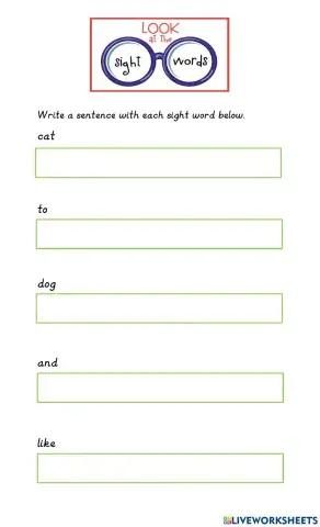 Sight Words Wk 2 Day 3