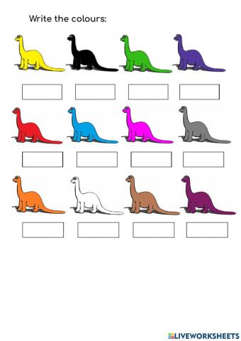 Colours - dinosaurs