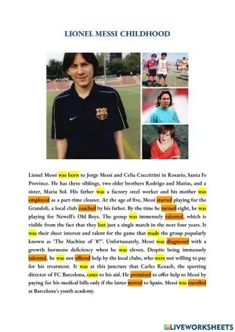 Lionel Messi Childhood