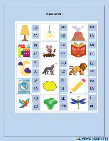 Sílaba inicial L