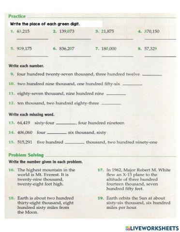 Thousands, ten thousands, hundred thousand