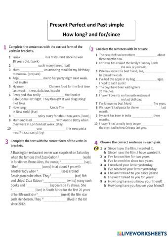 Past simple and present perfect