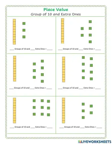 Place Value Group of 10  and Extra Ones