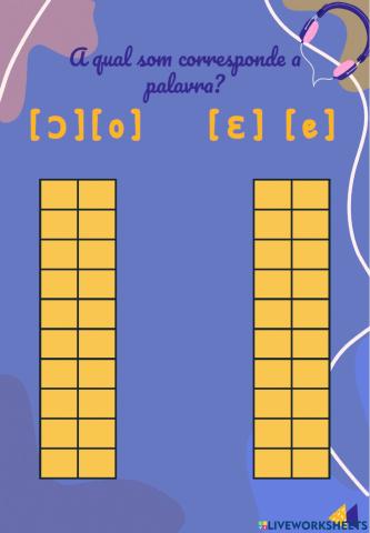 Timbre das vogais O e E