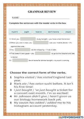 Grammar review