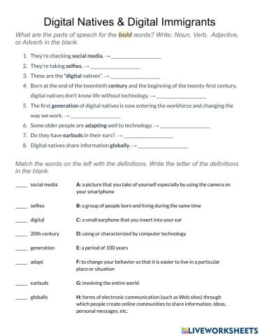 Digital Natives and Digital Immigrants