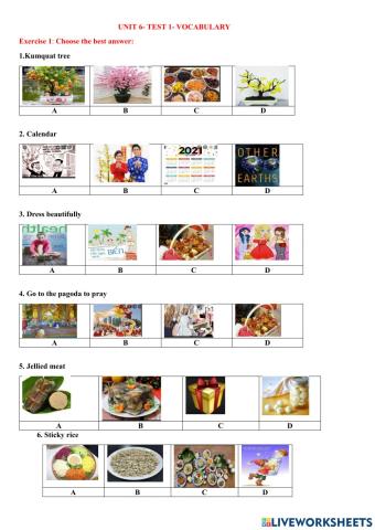 Unit 6-Test 1 Vocabulary