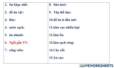 Unit 2: Health- Part B- Vocab and grammar