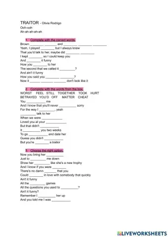 TRAITOR - Olivia Rodrigo