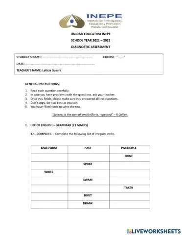 Use of english 2nd year