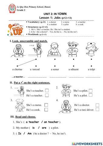 EU2 - Unit 2 - Lesson 1 - JOBS