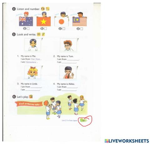 Unit 2 English grade 4 page 15