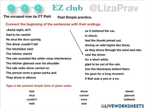 The Escaped Man by CT Platt past simple