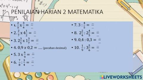 Penilaian Harian Matematika II