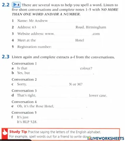 Using the correct spelling