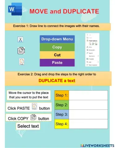 MS Word - Move and duplicate