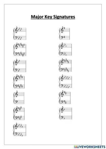 Major Key Signatures