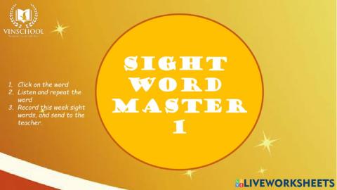 Alvin-sight word master 1