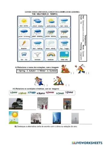 Weather Vocab Activities