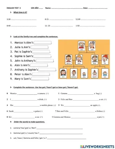 Revision family the time have-has got