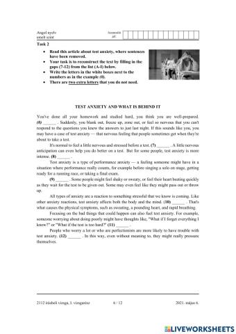 Test anxiety and what's behind it - E21M-R2