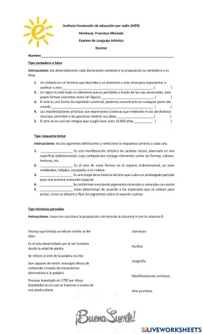 Lenguaje artistico decimo