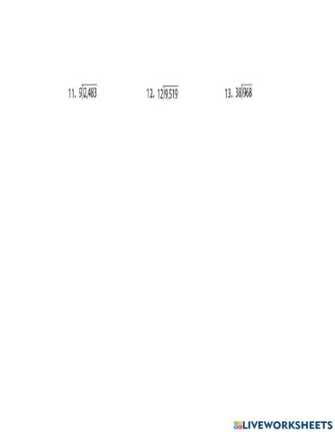 Dividing whole numbers