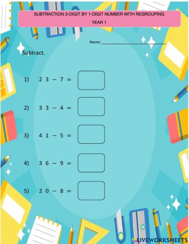 Subtraction with regrouping