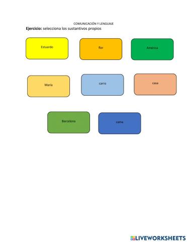 Sustantivos comunes y propios