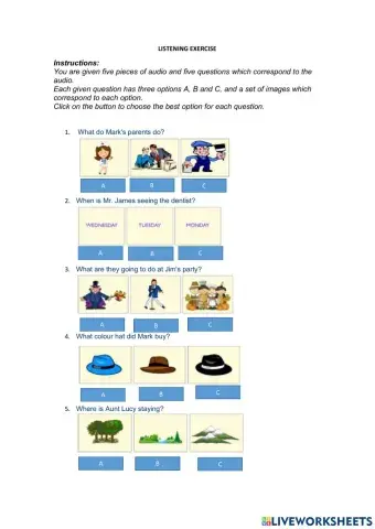 Listenign comprehension