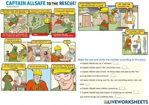 Reading text-superheroe