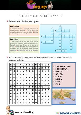 Relieve y costas de España III