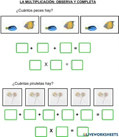 Sumas sucesivas y multiplicaciones