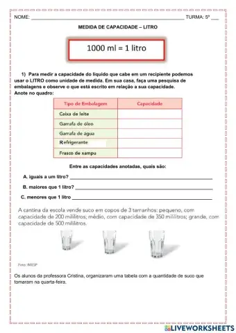 Medida de Capacidade