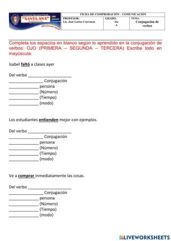 Conjugación de verbos