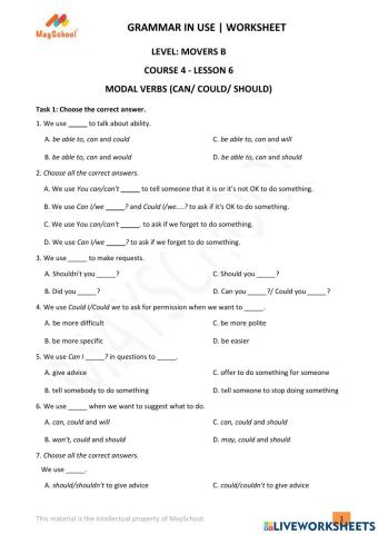 MB - GiU - Modal verbs