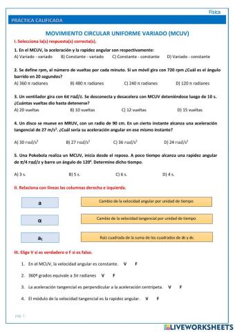Movimiento circular uniformemente variado