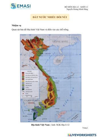 Dat nuoc nhieu doi nui - K12