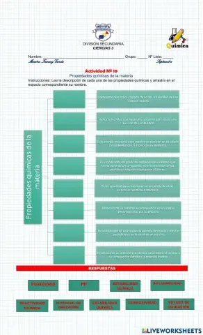 Actividad 10 Propiedades químicas de la materia