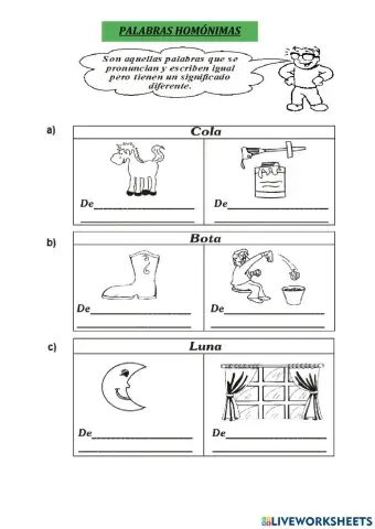Las palabras homónimas