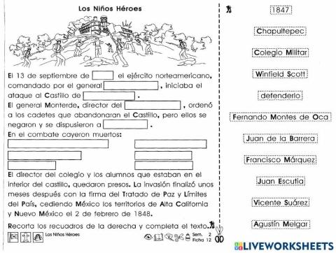 13 de septiembre, niños héroes.