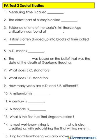 PA Test Social Studies
