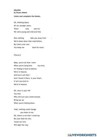 Heaven - Bryan Adams