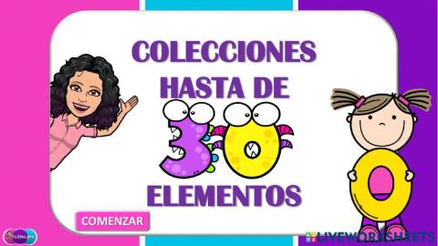 Colecciones hasta de 30 elementos